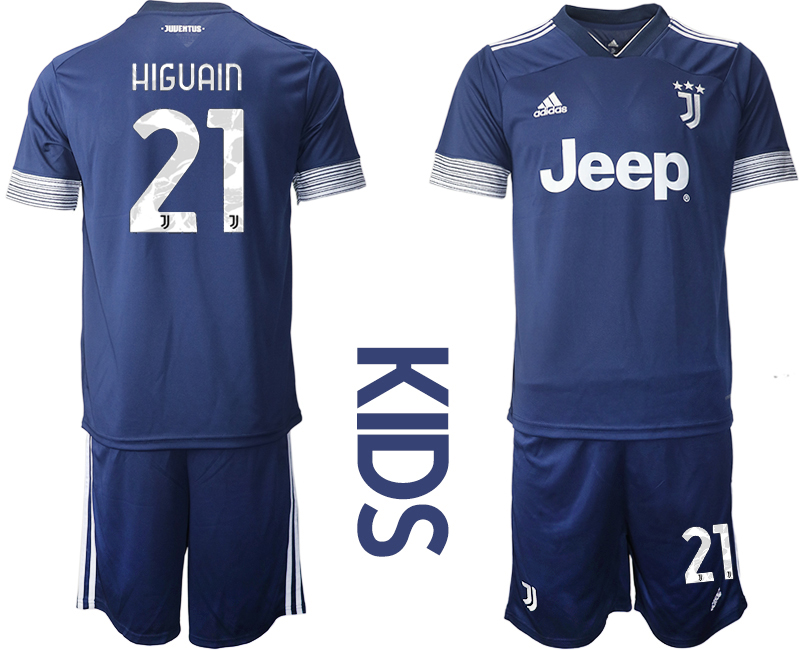 Youth 2020-2021 club Juventus away blue #21 Soccer Jerseys->juventus jersey->Soccer Club Jersey